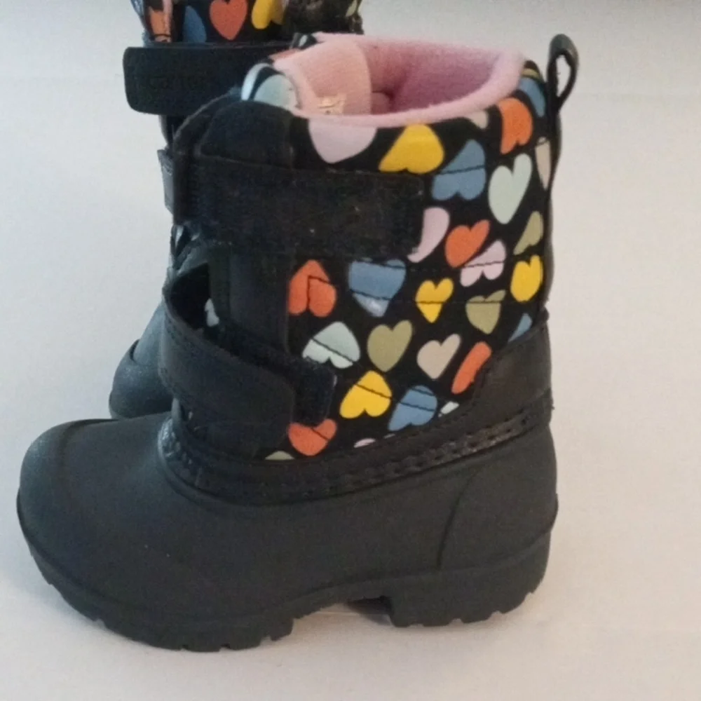 Carter's Girls  Black Multi-Heart Kids Boots